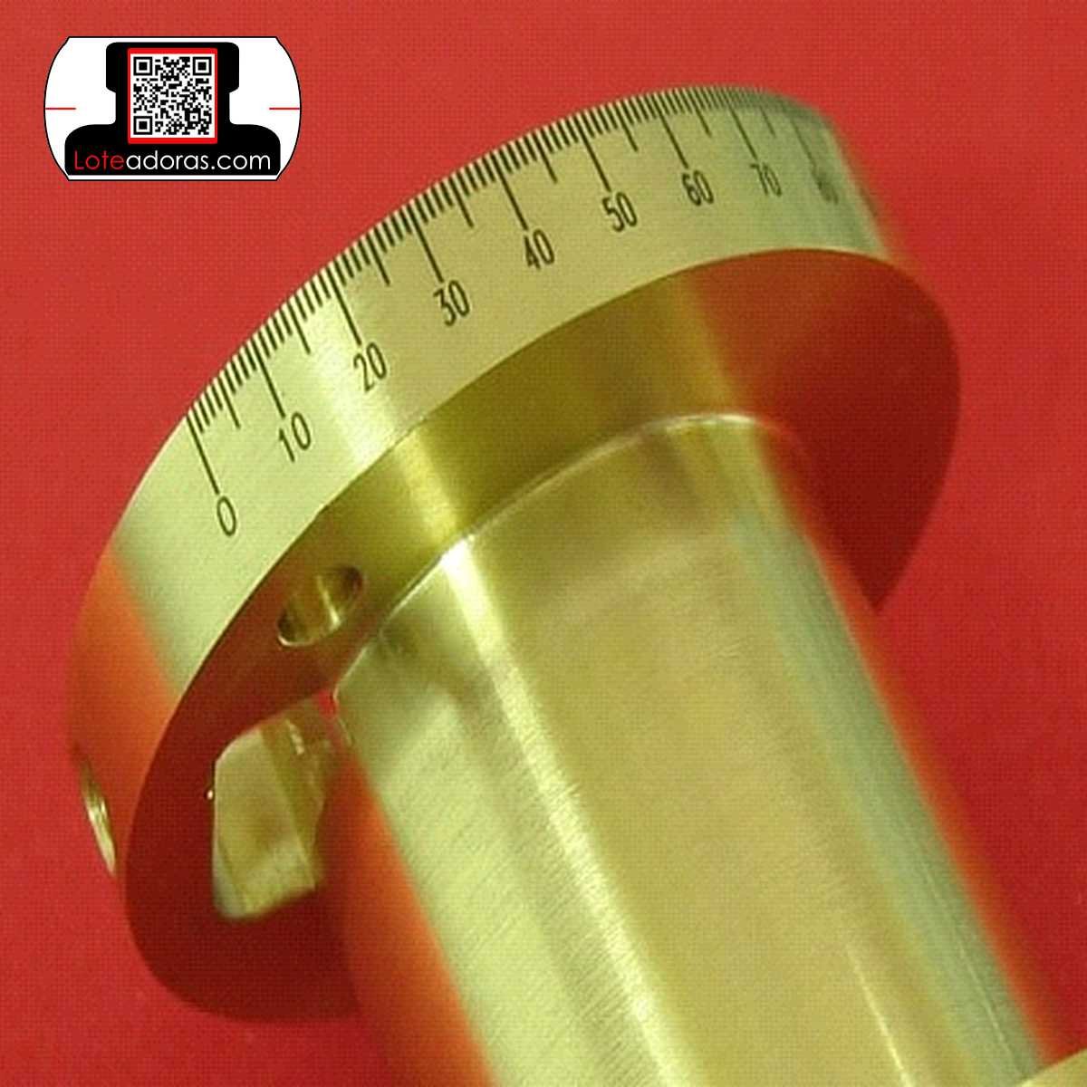 Pieza de bronce marcada con Codificador de marcaje laser de fibra óptica FAYb marca Dikai distribuido en México por Loteadoras.com